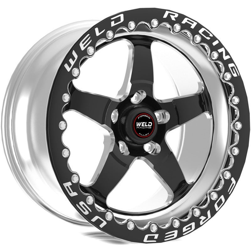 Weld S71 17x10 / 5x5 BP / 7.2in. BS 43mm O/S Black Wheel (HighPad) - Single Beadlock 71HB7100C72F