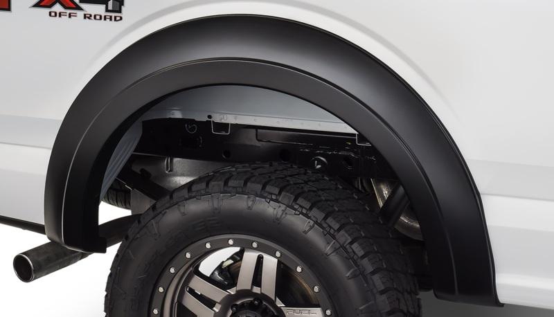 Bushwacker 15-17 Ford F-150 Styleside Extend-A-Fender Style Flares 2pc 67.1/78.9/97.6in Bed - Black 20094-02 Main Image