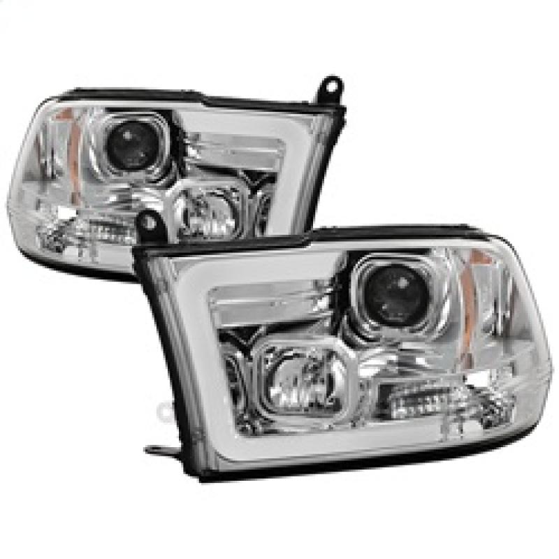 Spyder 09-16 Dodge Ram 1500 V2 Projector Headlights - Halogen - DRL - Chrome (PRO-YD-DR09V2-LBDRL-C) 5084828 Main Image