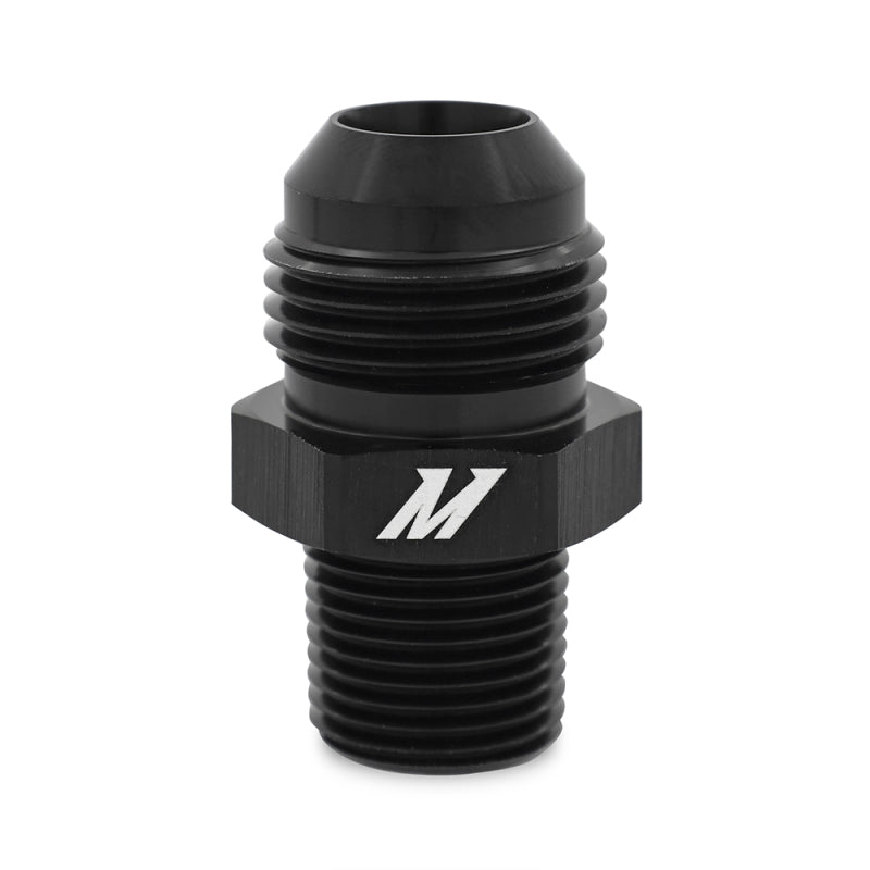 Mishimoto Aluminum -12AN to 1/2 NPT Fitting - Black MMFT-ADA-1212