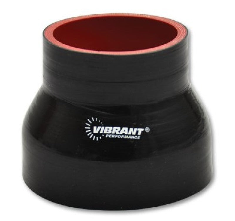 Vibrant 4 Ply Reducer Couper 1.5in ID x 1.375in ID x 3in Long - Black 19722