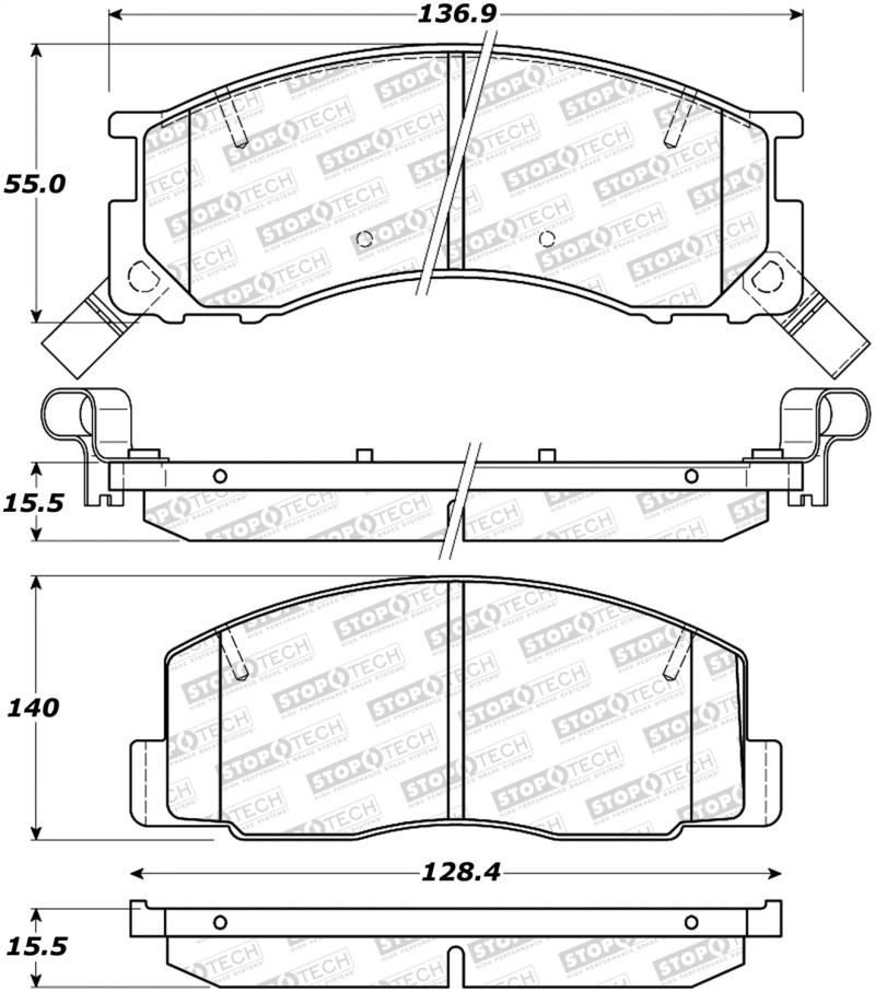 StopTech Street Brake Pads - Front/Rear 308.05000 Main Image