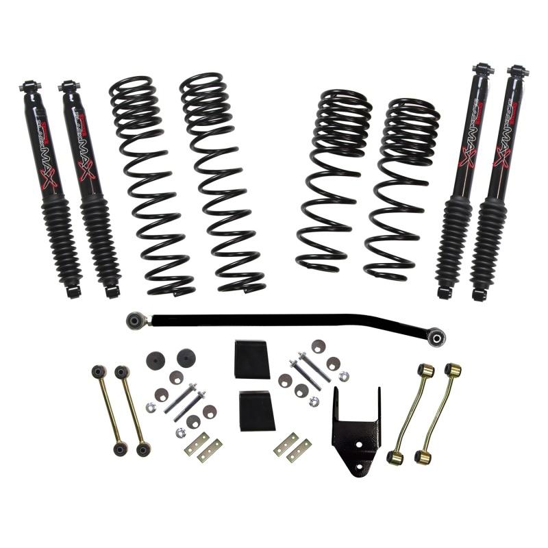 Skyjacker 2020 Jeep JL 4WD Diesel 3.5-4in Dual Rate Long Travel Sus Lift Kit w/ Black Max Shocks JL40BPBLTD Main Image