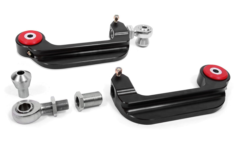 BMR 15-18 S550 Mustang Billet Aluminum Camber Links Adjustable (Poly/Rod ends) - Black Anodized UCA762