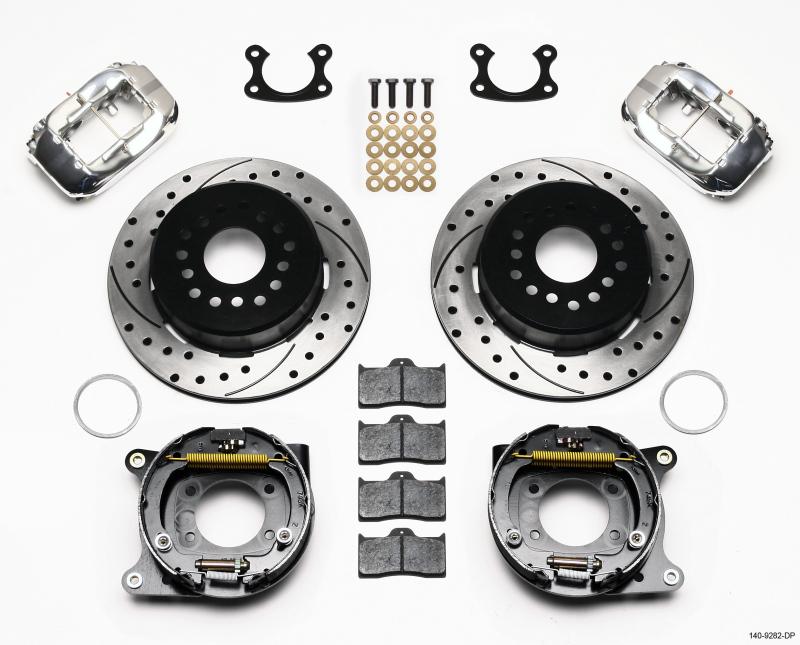 Wilwood Forged Dynalite P/S Park Brake Kit Drill-Polish Small Ford 2.50in Offset 140-9282-DP Main Image