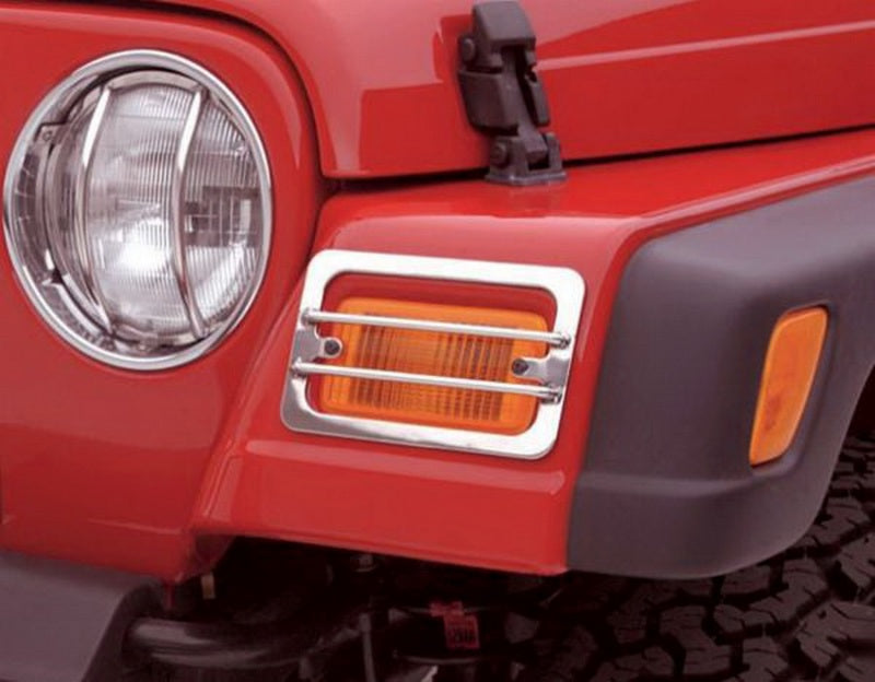 Rampage 1997-2006 Jeep Wrangler(TJ) Euro Headlight Guards - Stainless 84665