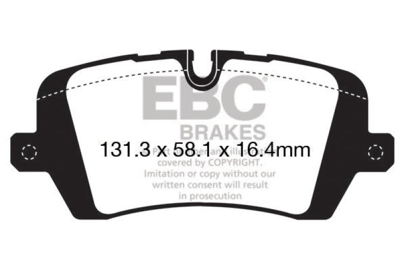 EBC 2017+ Land Rover Discovery 5 3.0L Supercharged Ultimax2 Rear Brake Pads UD1692 Main Image