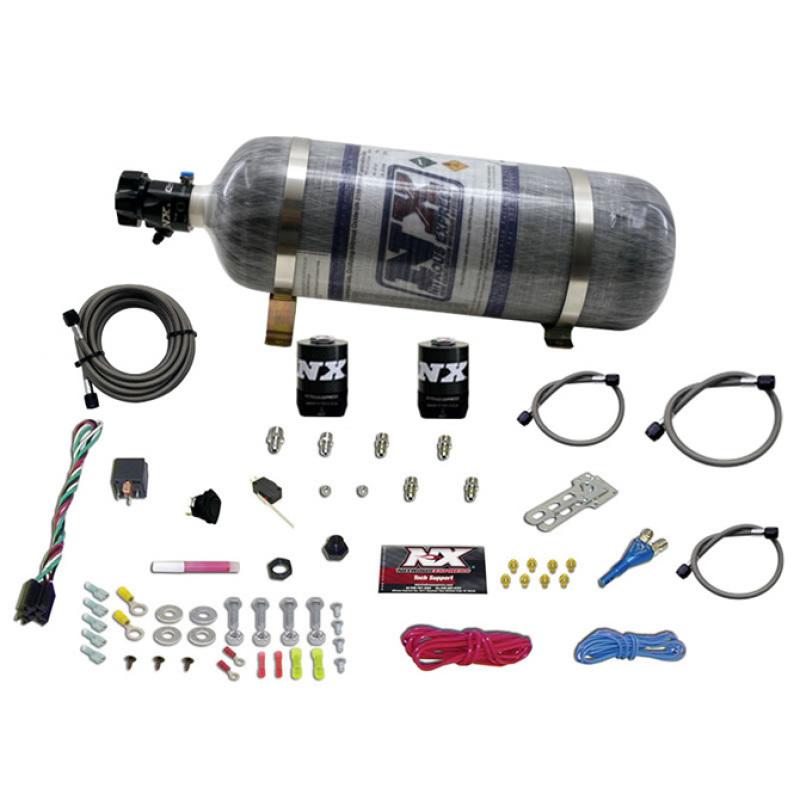 Nitrous Express GM EFI Race Single Nozzle Nitrous Kit (100-250HP) w/Composite Bottle 20118-12 Main Image