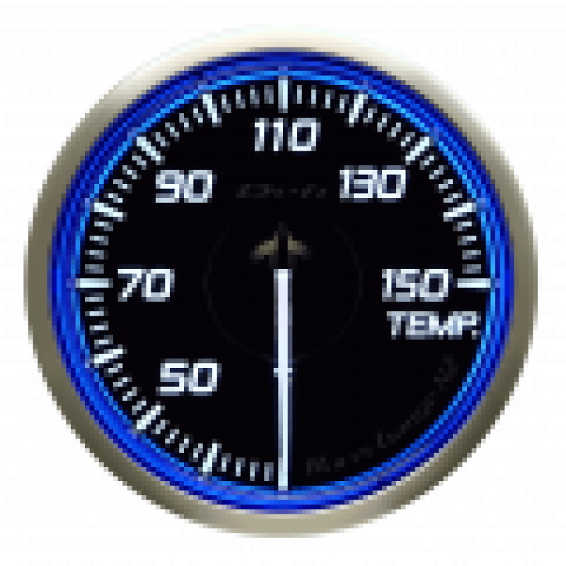 DEFI Racer Temp Gauge N2 60mm (US) Blue 30-150 Deg C DF16901