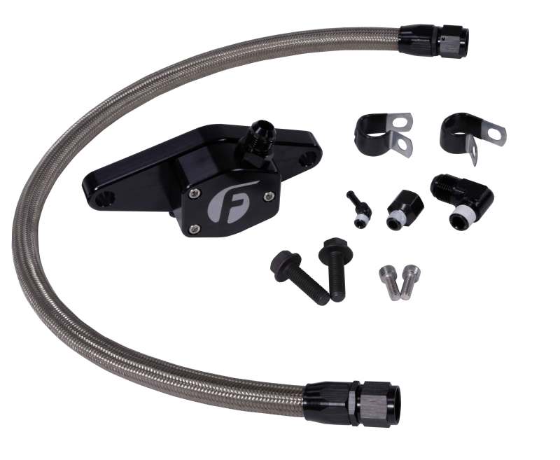 Fleece Performance 94-98 12V Coolant Bypass Kit w/ Stainless Steel Braided Line FPE-CLNTBYPS-CUMMINS-12V-SS