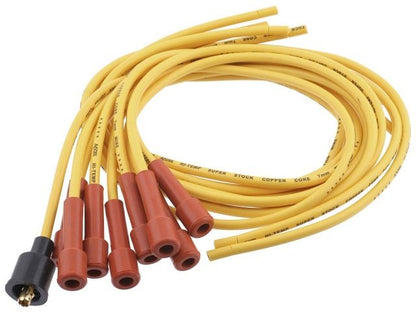 Accel Spark Plug Wires, Super Stock, Copper, 7mm, Yellow, Straight Boots