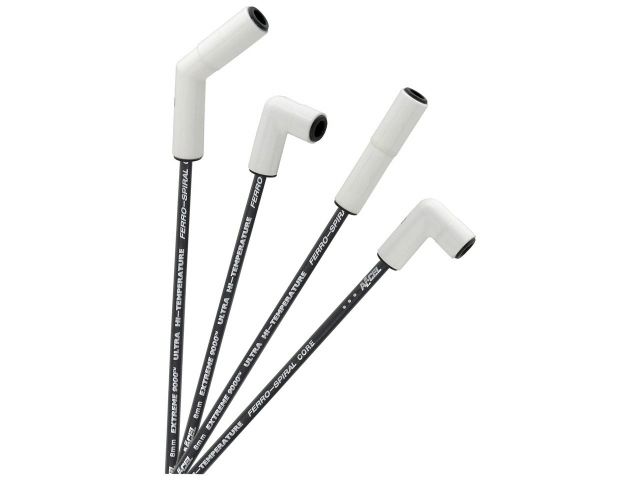 Accel Spark Plug Wire Set - Universal - 180 Deg White Ceramic Boots