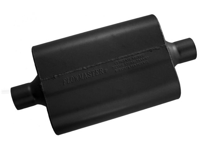 Flowmaster 40 Series Delta Flow Muffler, 2.25" IN (C) / OUT (C): ea, 16 Gauge Alu