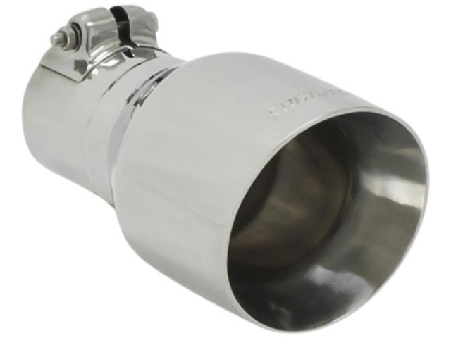 Flowmaster Exhaust Tip, Logo Embossed Polished Stainless, Double Wall, Angle Cut,
