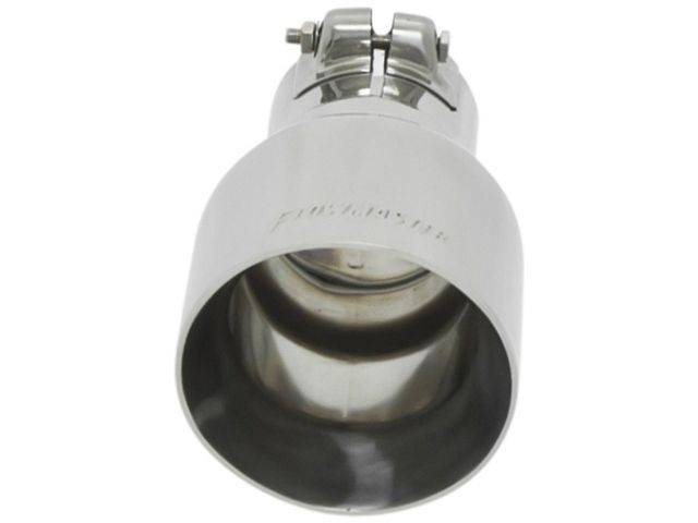 Flowmaster Exhaust Tip, Logo Embossed Polished Stainless, Double Wall, Angle Cut,