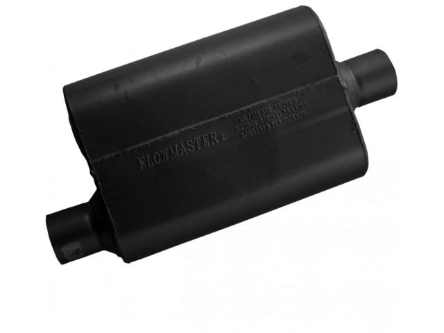 Flowmaster 40 Series Muffler, 2.50" IN (O) / OUT (C): ea, 16 Gauge Aluminized Ste