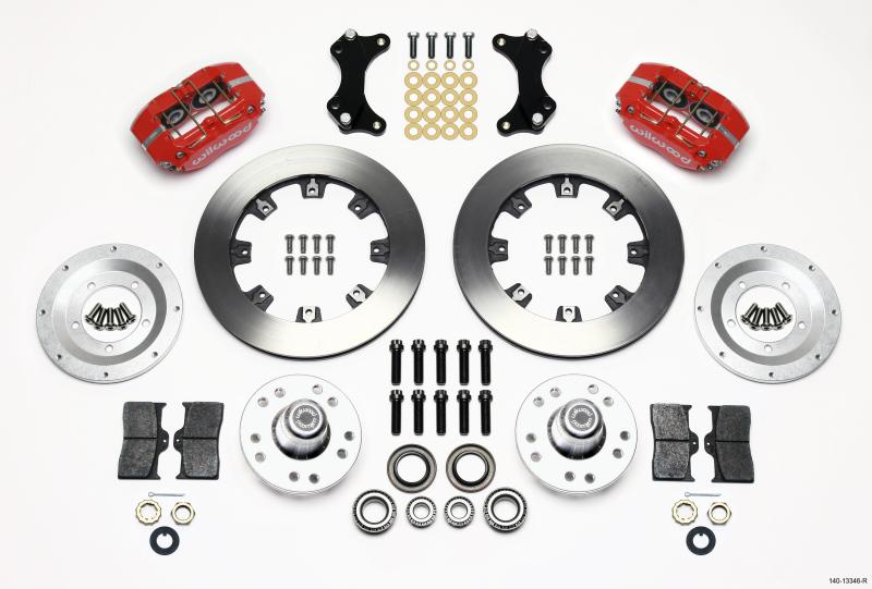 Wilwood Dynapro Dust-Boot Front Kit 12.19in Red WWE ProSpindle 140-13346-R Main Image