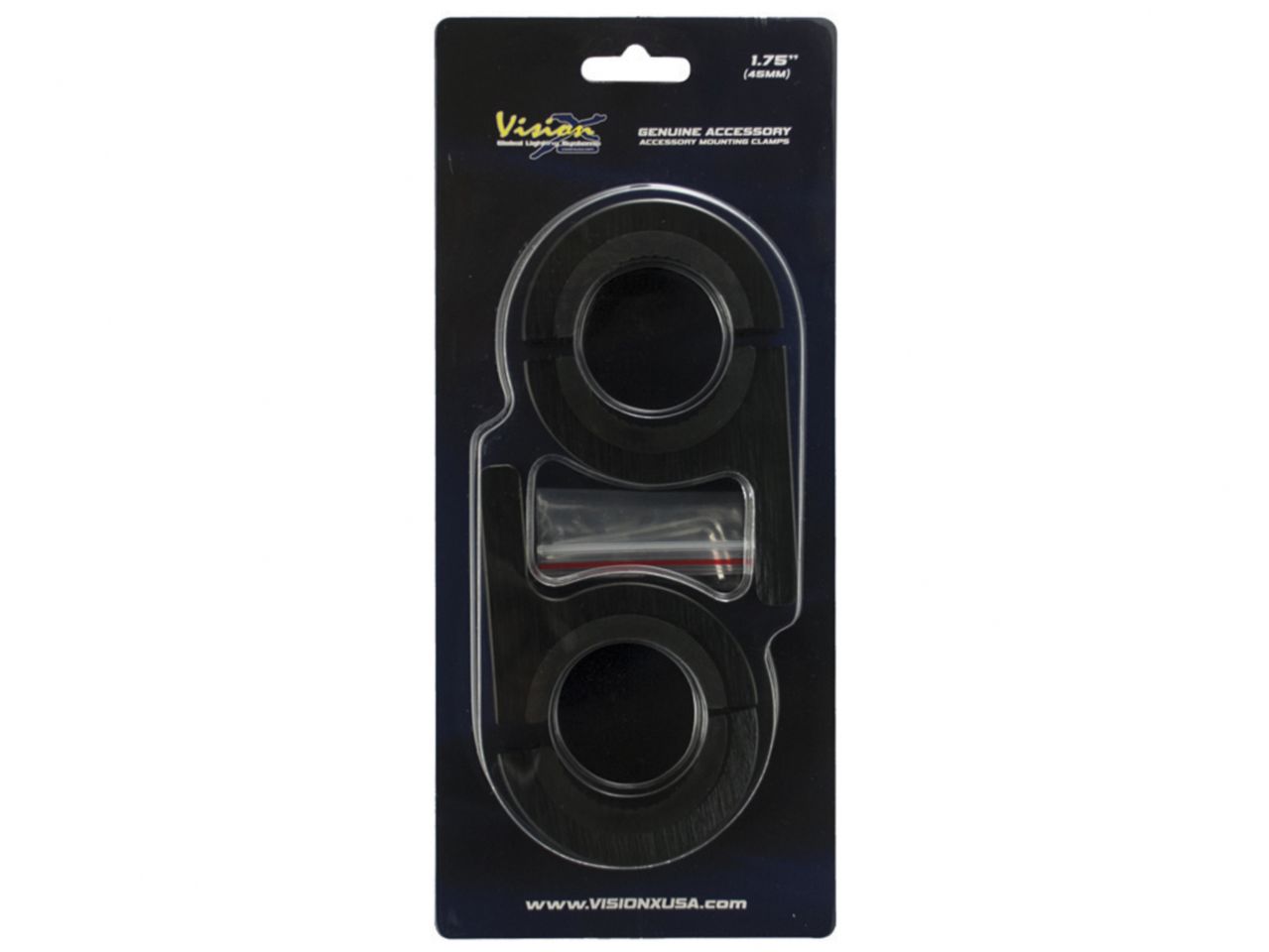 Vision X Pair of Black 2.00" Tube Frame Mounting Clamp (For M10 Mounting Bolt)
