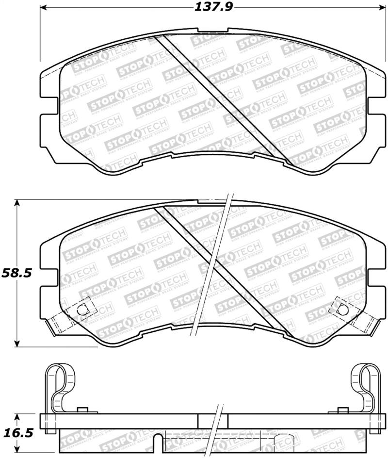 StopTech Street Brake Pads - Rear 308.05790 Main Image