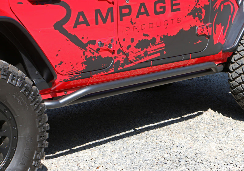 Rampage 2018-2019 Jeep Wrangler(JL) Unlimited Sport S 4-Door Rail Slide Step - Black 26631