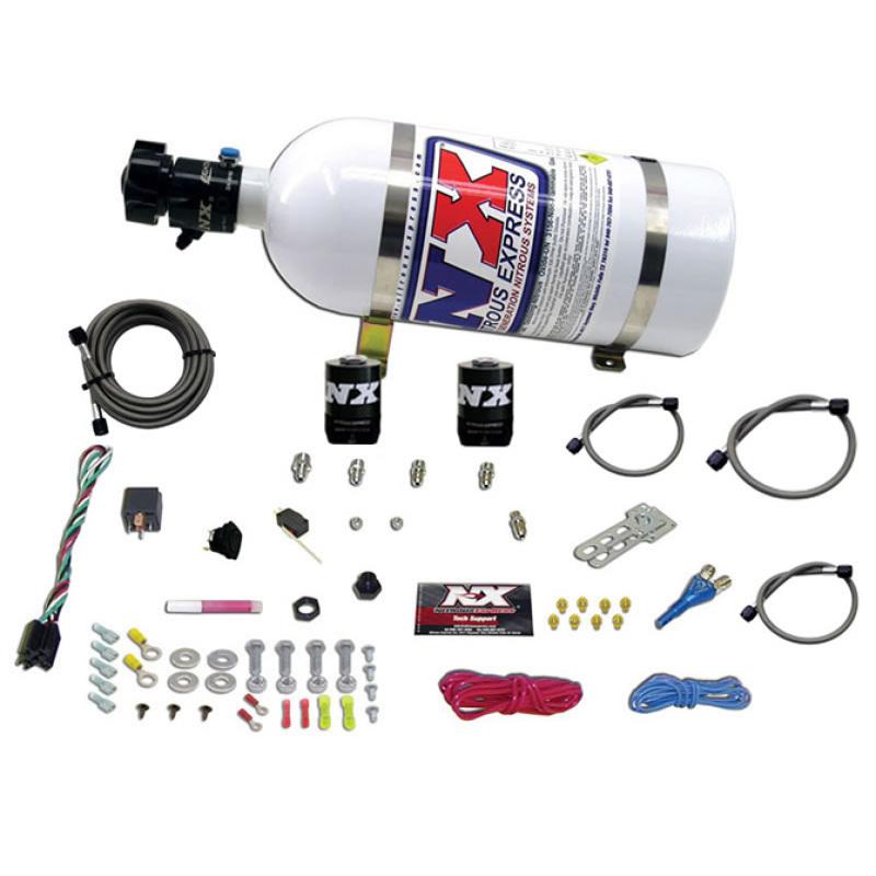 Nitrous Express Ford EFI Race Single Nozzle Nitrous Kit (100-250HP) w/10lb Bottle 20113-10 Main Image