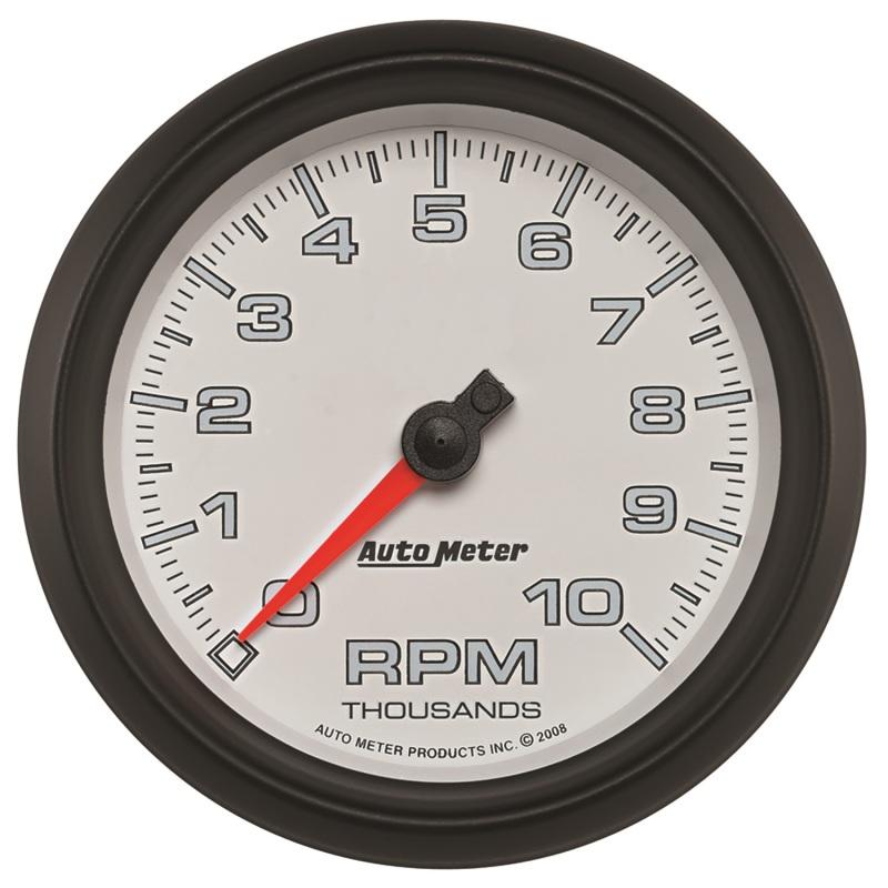 Autometer Pro-Cycle Gauge Tachometer 3 3/8in 10K Rpm White 19598 Main Image