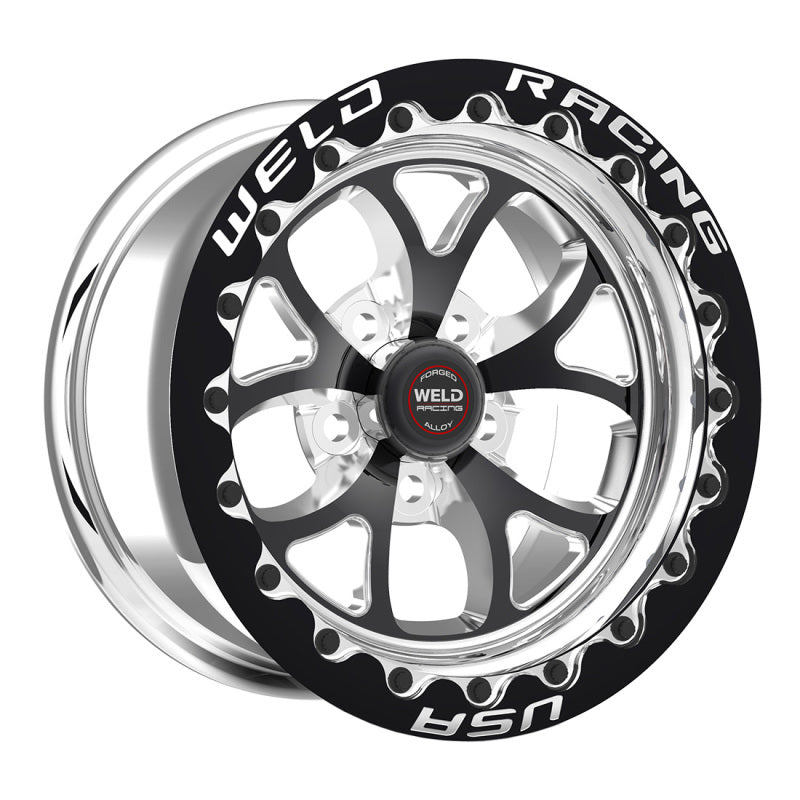 Weld S76 17x10.5 / 5x4.75 BP / 7.2in. BS Black Wheel (High Pad) - Black Single-Beadlock MT 76HB7105B72F