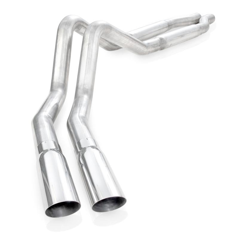 Stainless Works 2011-14 F-150 5.0L 3in Exhaust S-Tube Mufflers Behind Passenger Rear Tire Exit FT11CB Main Image