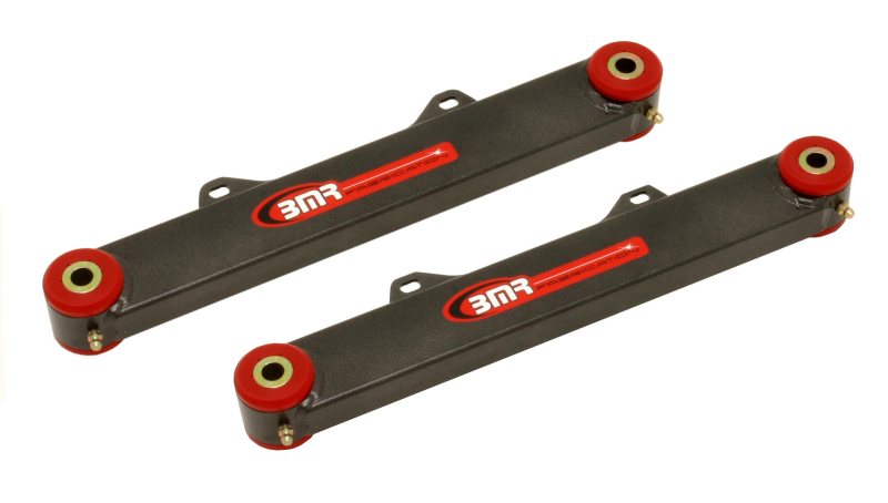 BMR 10-15 5th Gen Camaro Rear Non-Adj. Toe Rods (Polyurethane) - Black Hammertone TR002H