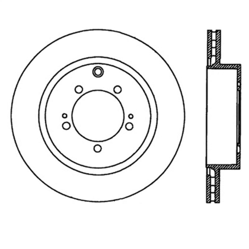 StopTech Power Slot 03-06 Evo 8 & 9 Slotted Left Rear Rotor 126.46065SL Main Image