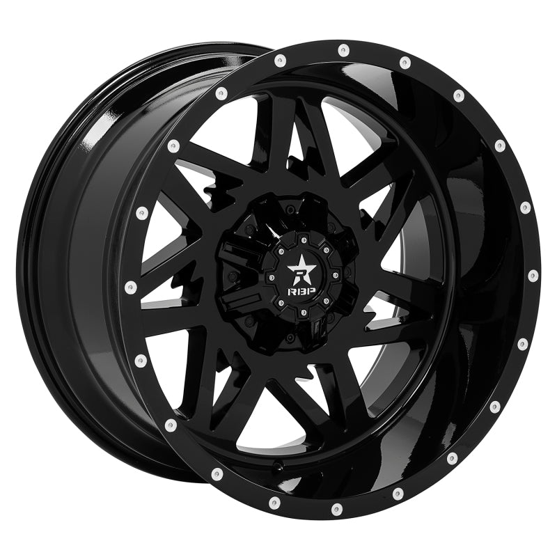 RBP 71R Avenger 22x12 Blank BP / -44mm Offset 78mm CB Gloss Black Wheel 71R-2212-00-44FB