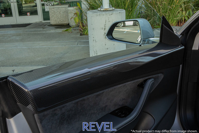 Revel GT Dry Carbon Door Trim (Front Left & Right) Tesla Model 3 - 2 Pieces 1TR4GT1AX03