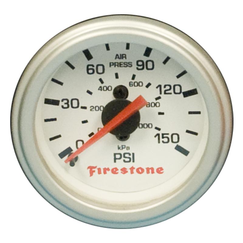 Firestone Replacement Single Pressure Gauge - White Face (For PN 2225 / 2229 / 2196) (WR17609181) 9181 Main Image