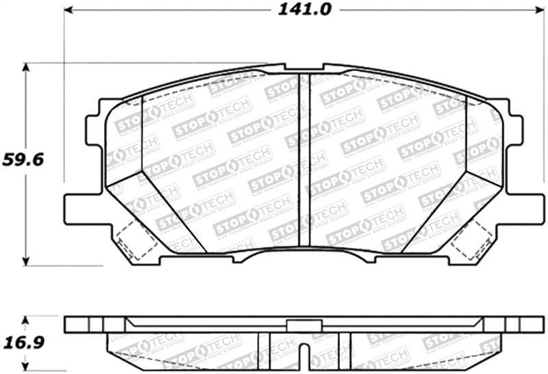 StopTech Street Brake Pads 308.10050 Main Image