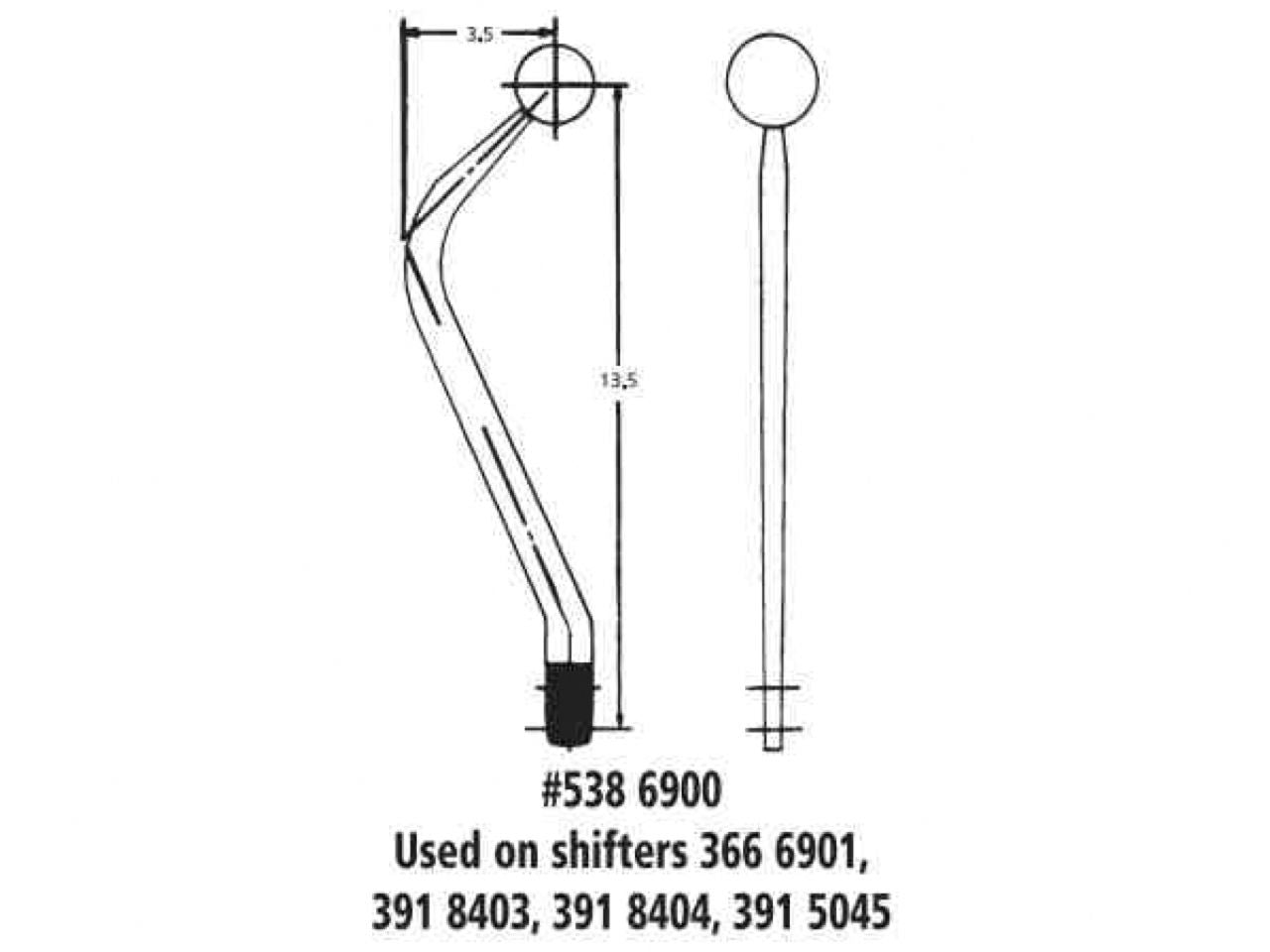 Hurst Shifters Manual Shifter, Master shift, 3-Speed, Chevy, Ford and Pontiac