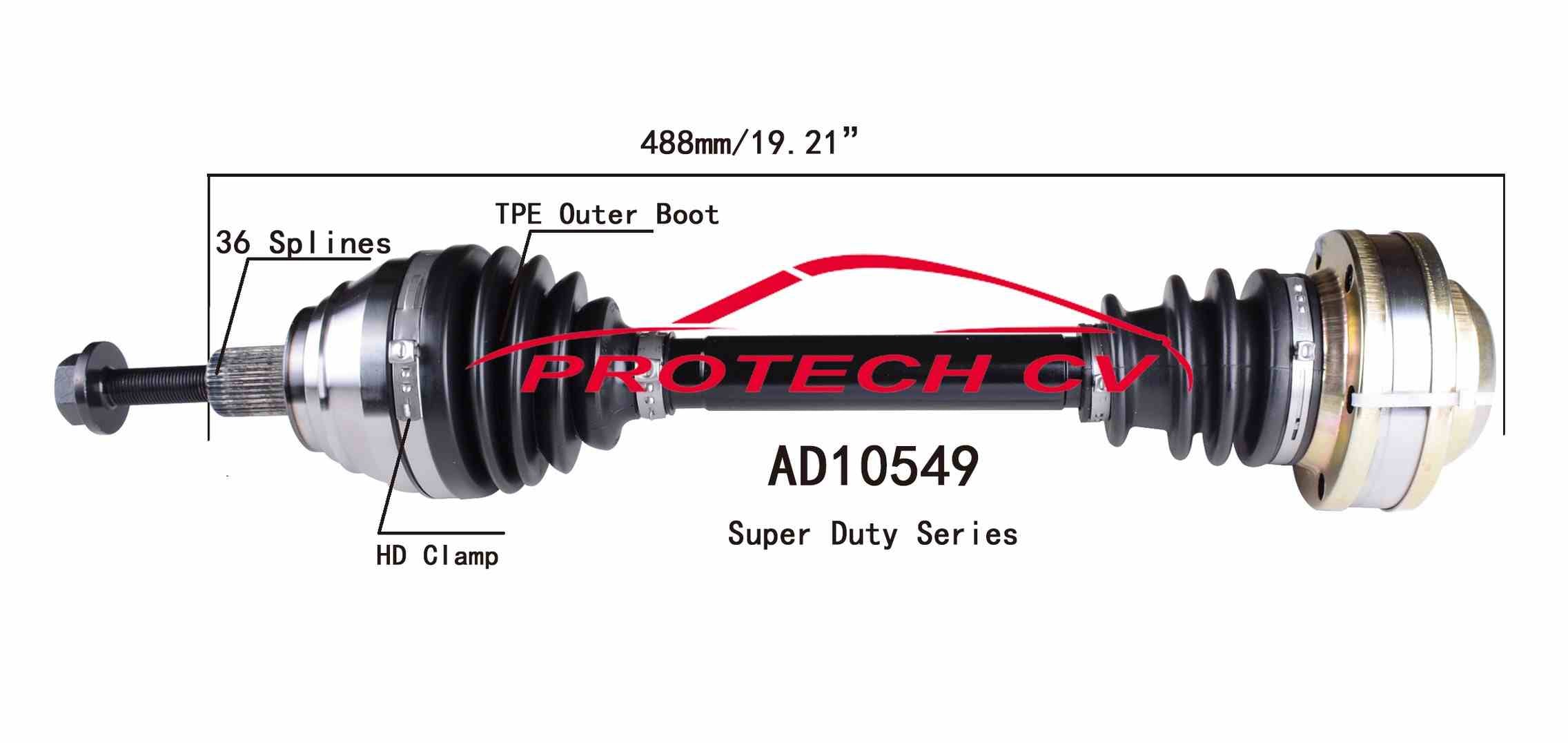 Protech CV **SUPER-DUTY SERIES** TPE BOOT EQUIPPED**  top view frsport AD10549