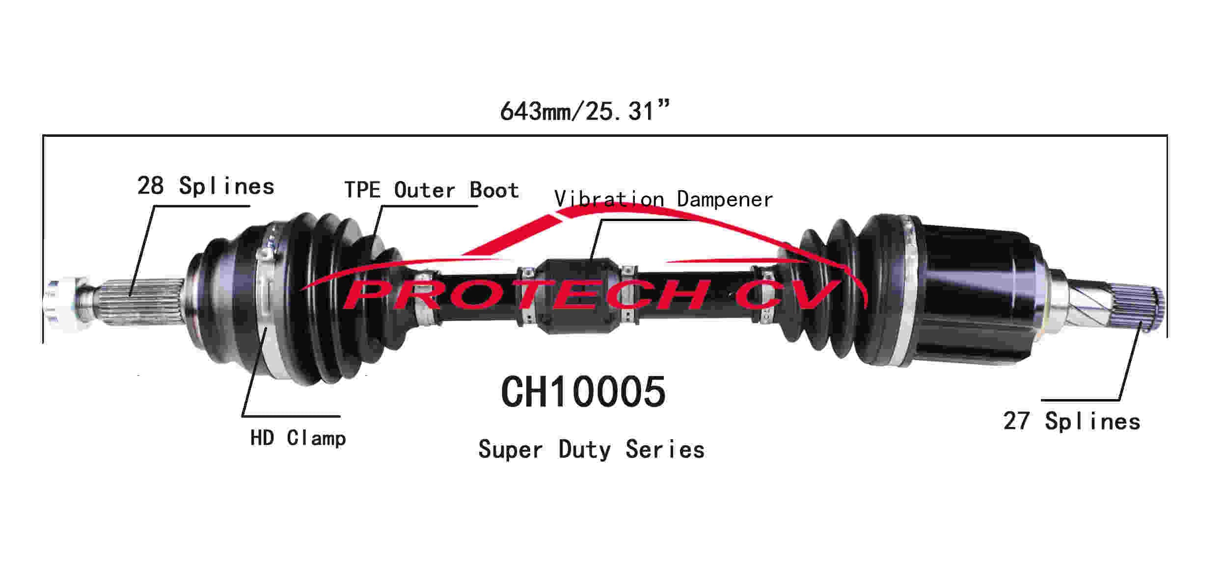 protech cv **super-duty series** tpe boot equipped**  frsport ch10005