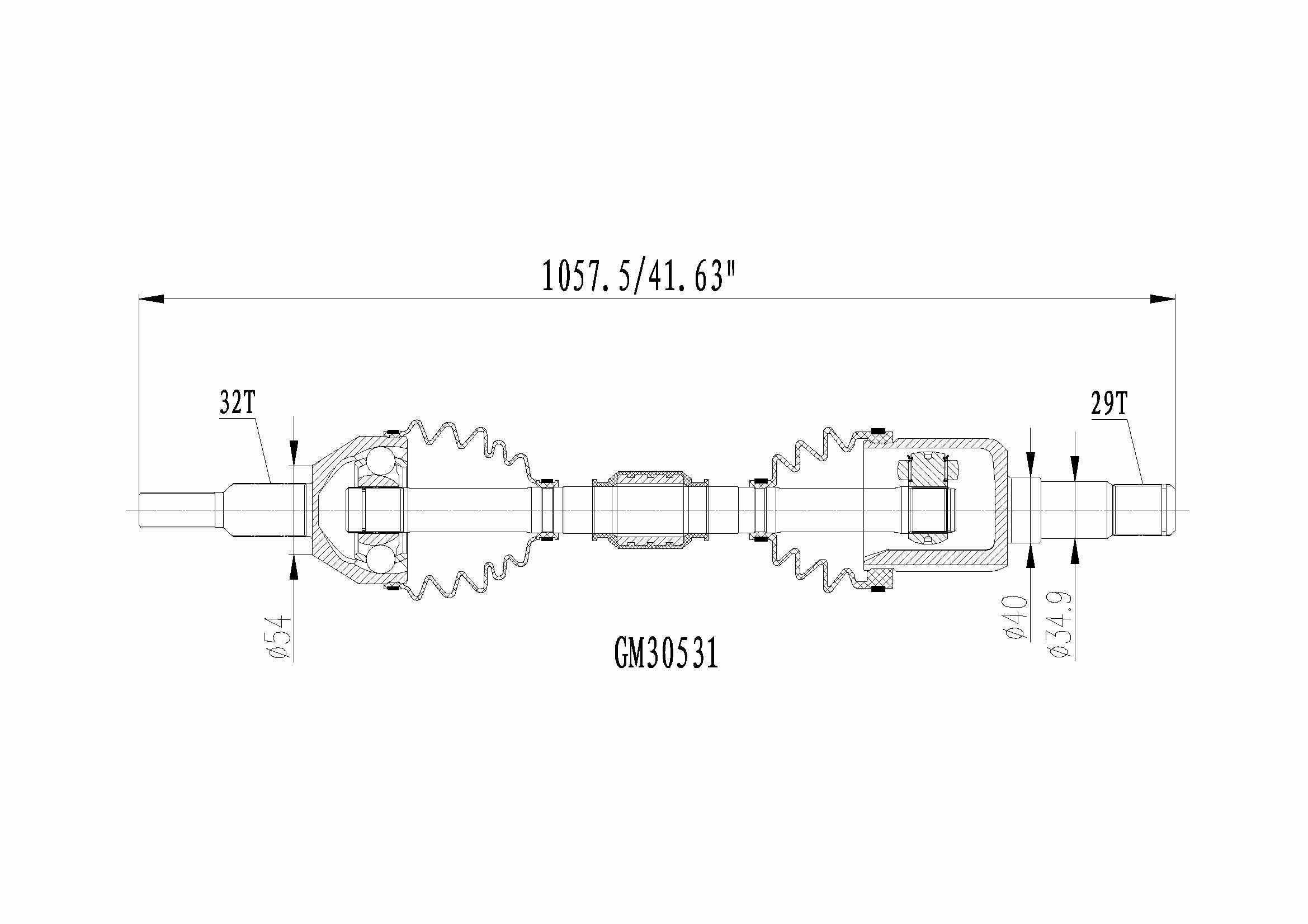 Protech CV **SUPER-DUTY SERIES** TPE BOOT EQUIPPED**  top view frsport GM30531