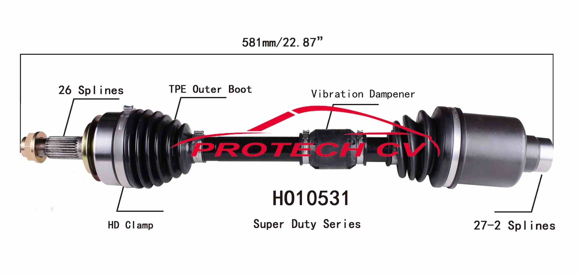 Protech CV **SUPER-DUTY SERIES** TPE BOOT EQUIPPED**  top view frsport HO10531