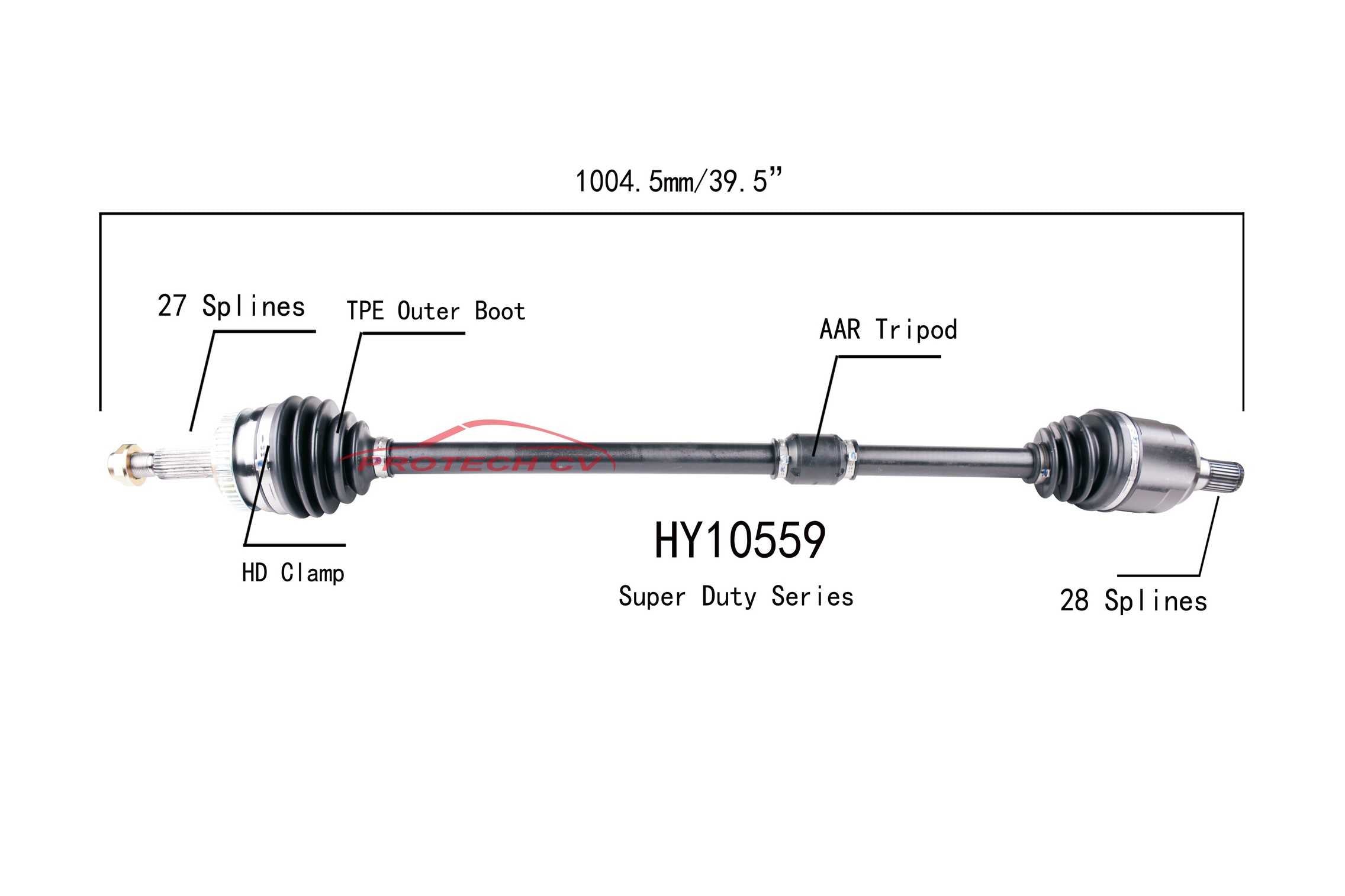 Protech CV **SUPER-DUTY SERIES** TPE BOOT EQUIPPED**  top view frsport HY10559