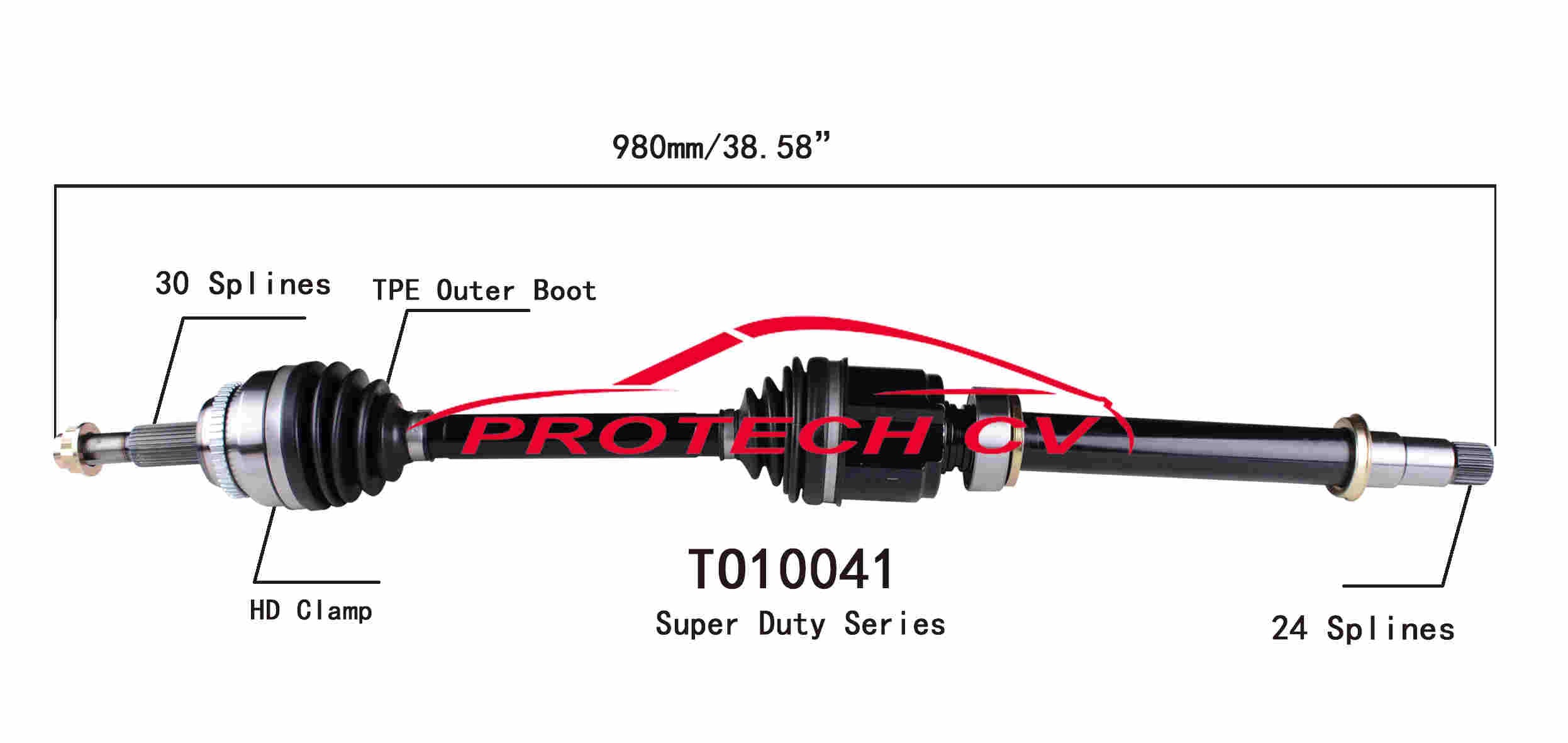 protech cv **super-duty series** tpe boot equipped**  frsport to10041