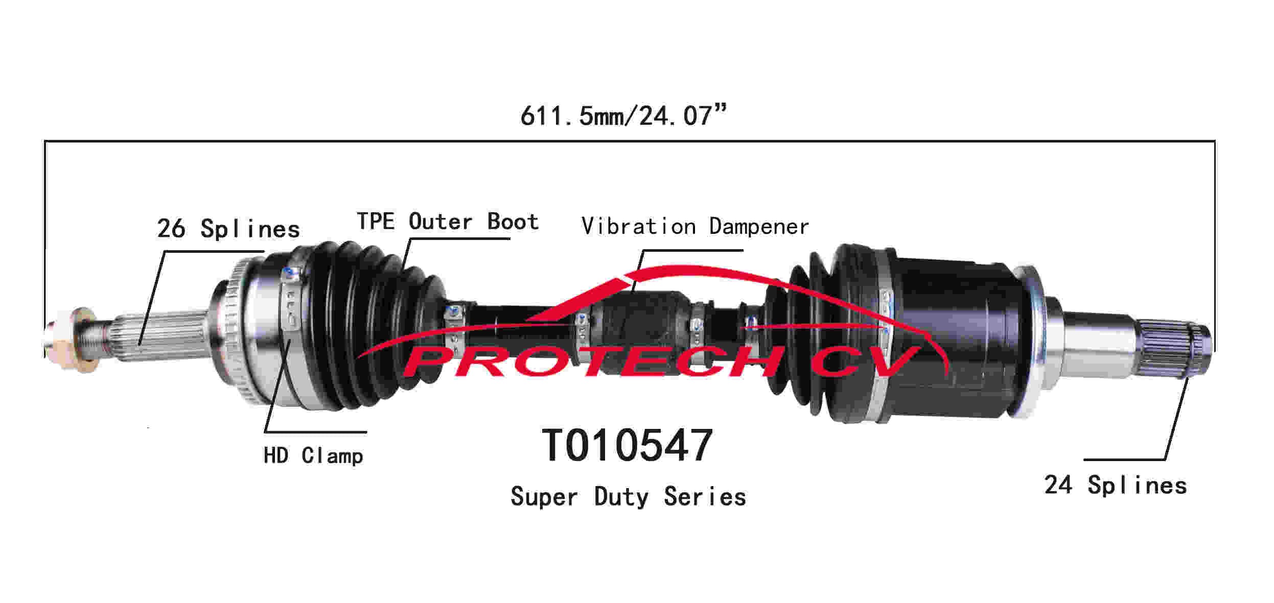 protech cv **super-duty series** tpe boot equipped**  frsport to10547