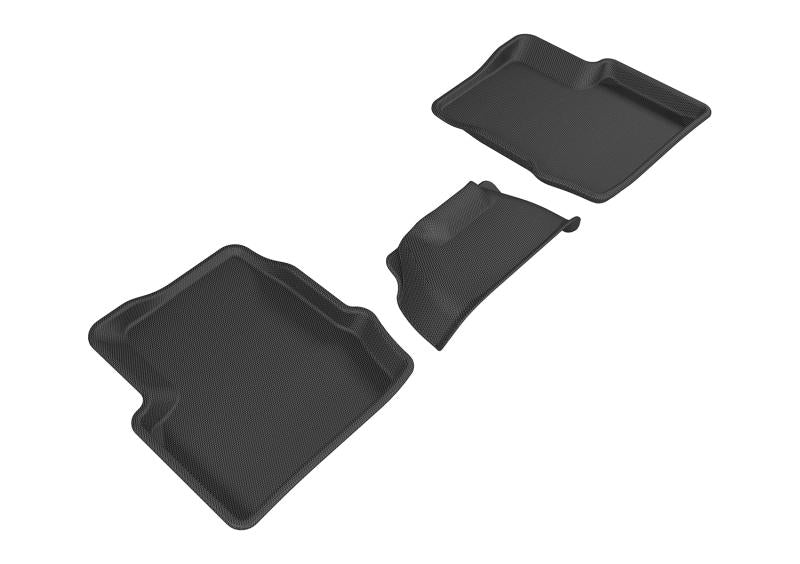 3D MAXpider 2015-2019 Fiat 500X Kagu 2nd Row Floormats - Black L1FA00521509 Main Image