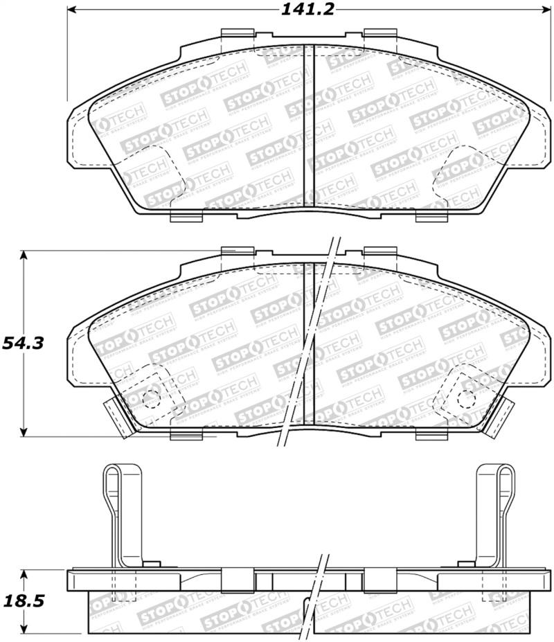 StopTech Street Brake Pads 308.04960 Main Image