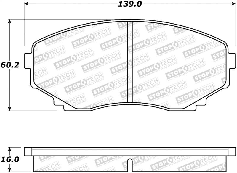 StopTech Street Brake Pads - Rear 308.05510 Main Image