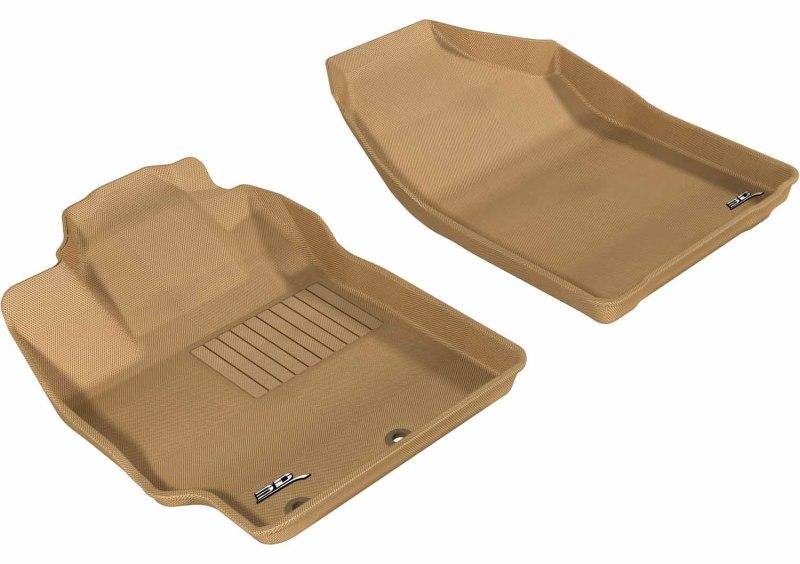 3D MAXpider 2012-2015 Toyota Prius C Kagu 1st Row Floormat - Tan L1TY09511502 Main Image