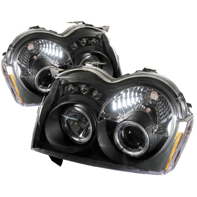 Spyder Jeep Grand Cherokee 05-07 Projector Headlights LED Halo LED Blk Low 9006 PRO-YD-JGC05-HL-BK 5011091 Main Image