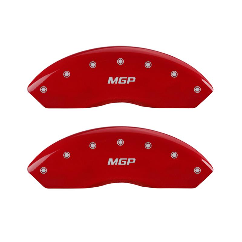 MGP 4 Caliper Covers Engraved Front & Rear MGP Red finish silver ch 54005SMGPRD Main Image