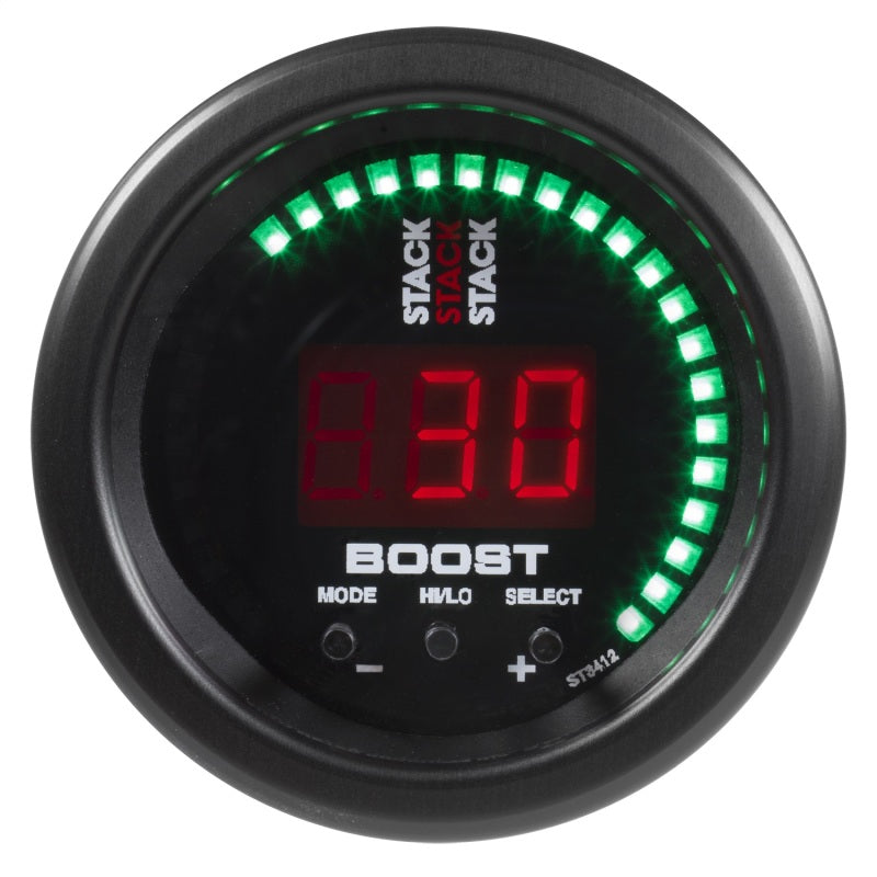 Autometer Stack 52mm -1 to +2 Bar (-30INHG to +30 PSI) Boost Controller - Black ST3412