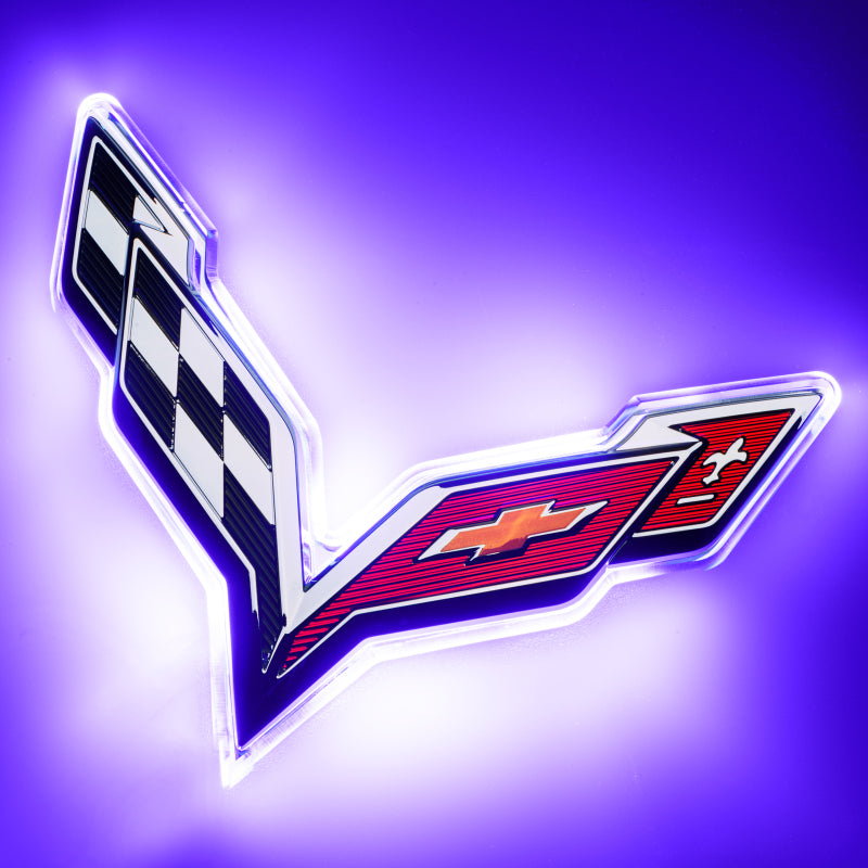 ORACLE Lighting Oracle Corvette C7 Rear Illuminated Emblem - Dual Intensity - UV/Purple 3655-007